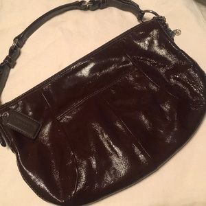 NWT Coach Wine-Color Patent Leather Handbag
